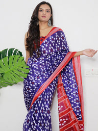Thumbnail for Saree Mall Ethnic Motifs Printed Pure Cotton Ikat Sarees - Distacart