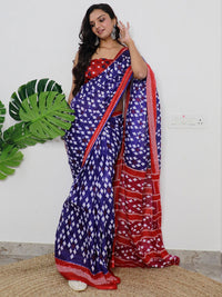 Thumbnail for Saree Mall Ethnic Motifs Printed Pure Cotton Ikat Sarees - Distacart
