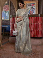Thumbnail for Mitera Floral Woven Design Zari Banarasi Saree - Distacart