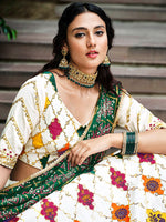 Thumbnail for Myra White Silk Embroidered Designer Lehenga Choli - Distacart