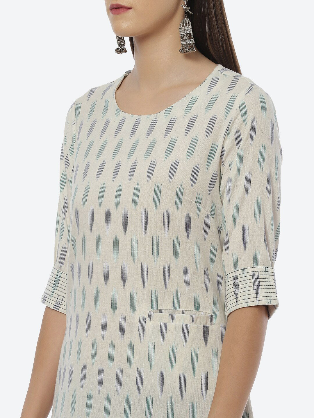 Biba Women Off White Ethnic Motifs Kurta - Distacart