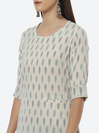 Thumbnail for Biba Women Off White Ethnic Motifs Kurta - Distacart