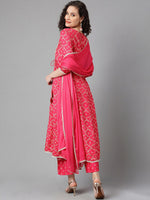 Thumbnail for Khushal K Bandhani Printed Gotta Patti Kurta with Palazzos & Dupatta - Distacart