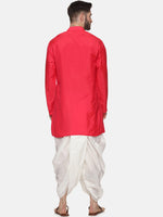 Thumbnail for Sethukrishna Men Rose Kurta with Dhoti Pants - Distacart