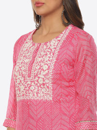 Thumbnail for Biba Women Ethnic Motifs Printed Thread work Kurta - Distacart