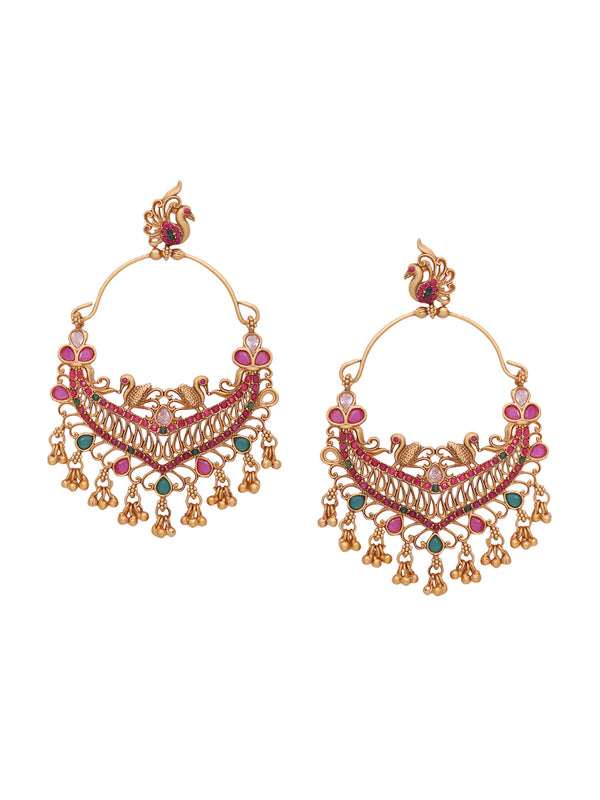 Shoshaa Gold-Plated Handcrafted Contemporary Chandbalis - Distacart