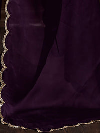 Thumbnail for Saree Mall Embellished Border Pure Chiffon Sarees - Distacart