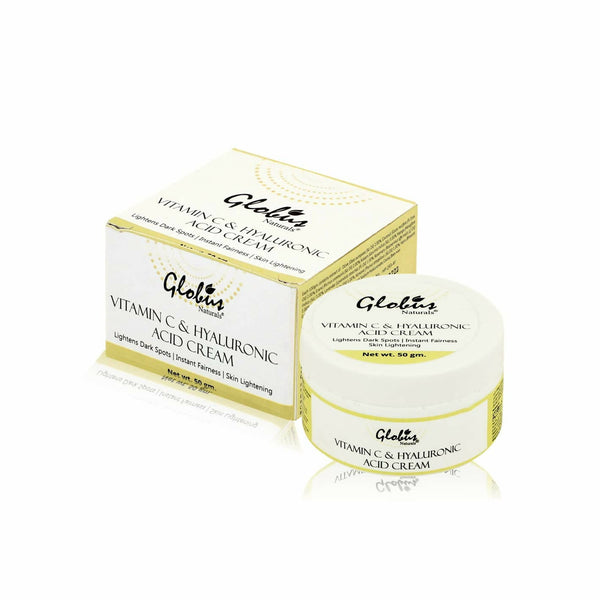 Globus Naturals Hyaluronic Acid and Vitamin C skin Lightening Brightening Cream - Distacart