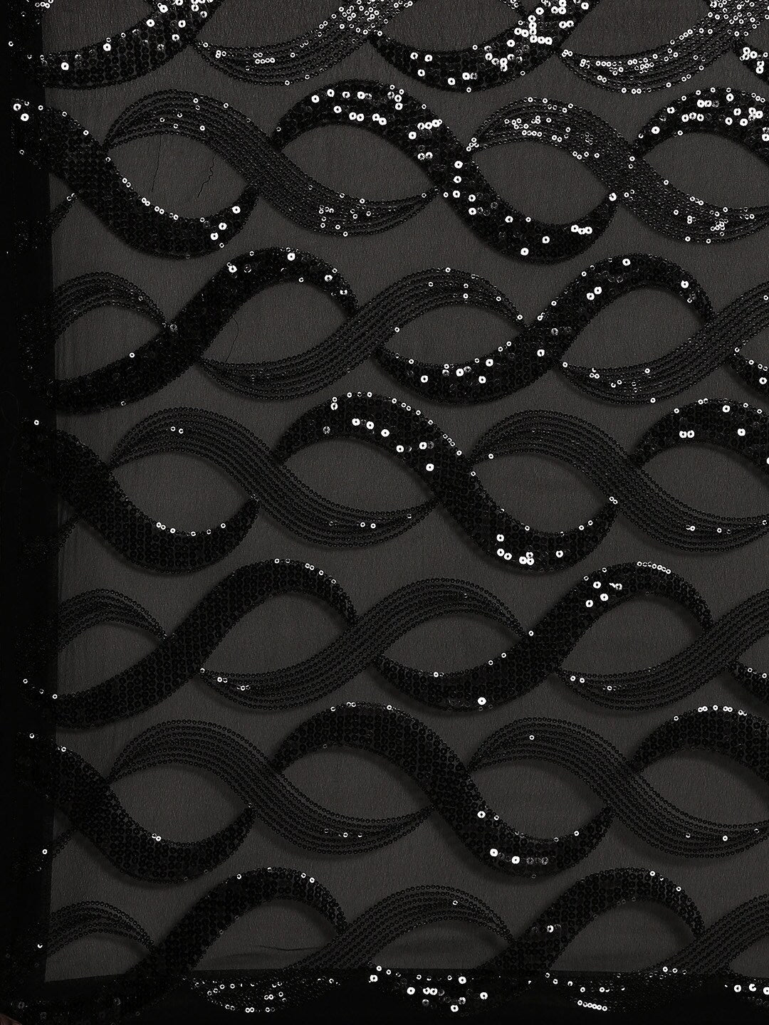 Mitera Abstract Sequinned Saree - Distacart