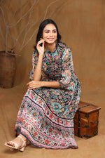 Thumbnail for Juniper Women's Black Chiffon Printed Tiered Dress - Distacart