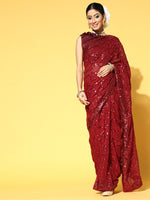 Thumbnail for Mitera Embellished Saree with Border - Distacart