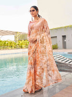 Thumbnail for Tikhi Imli Tie and Dye Chiffon Saree - Distacart