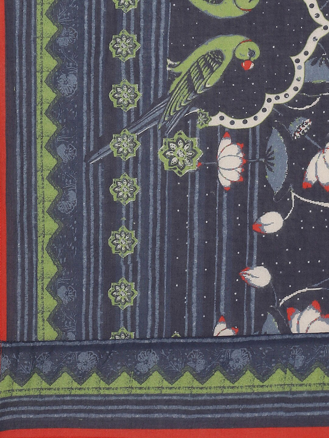 Biba Ethnic Motifs Printed Pleated Kurta with Palazzos & Dupatta - Distacart