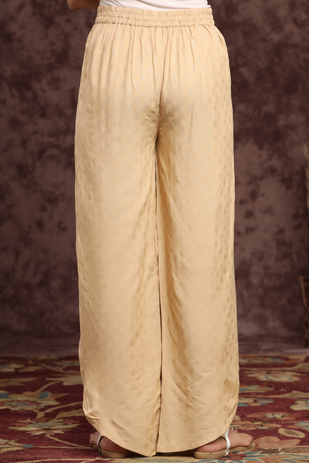 Juniper Women's Gold Rayon Printed Tulip Dhoti Pant - Distacart