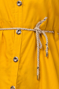 Thumbnail for PAVONINE Mustard Color High-Low Midi For Girls - Distacart