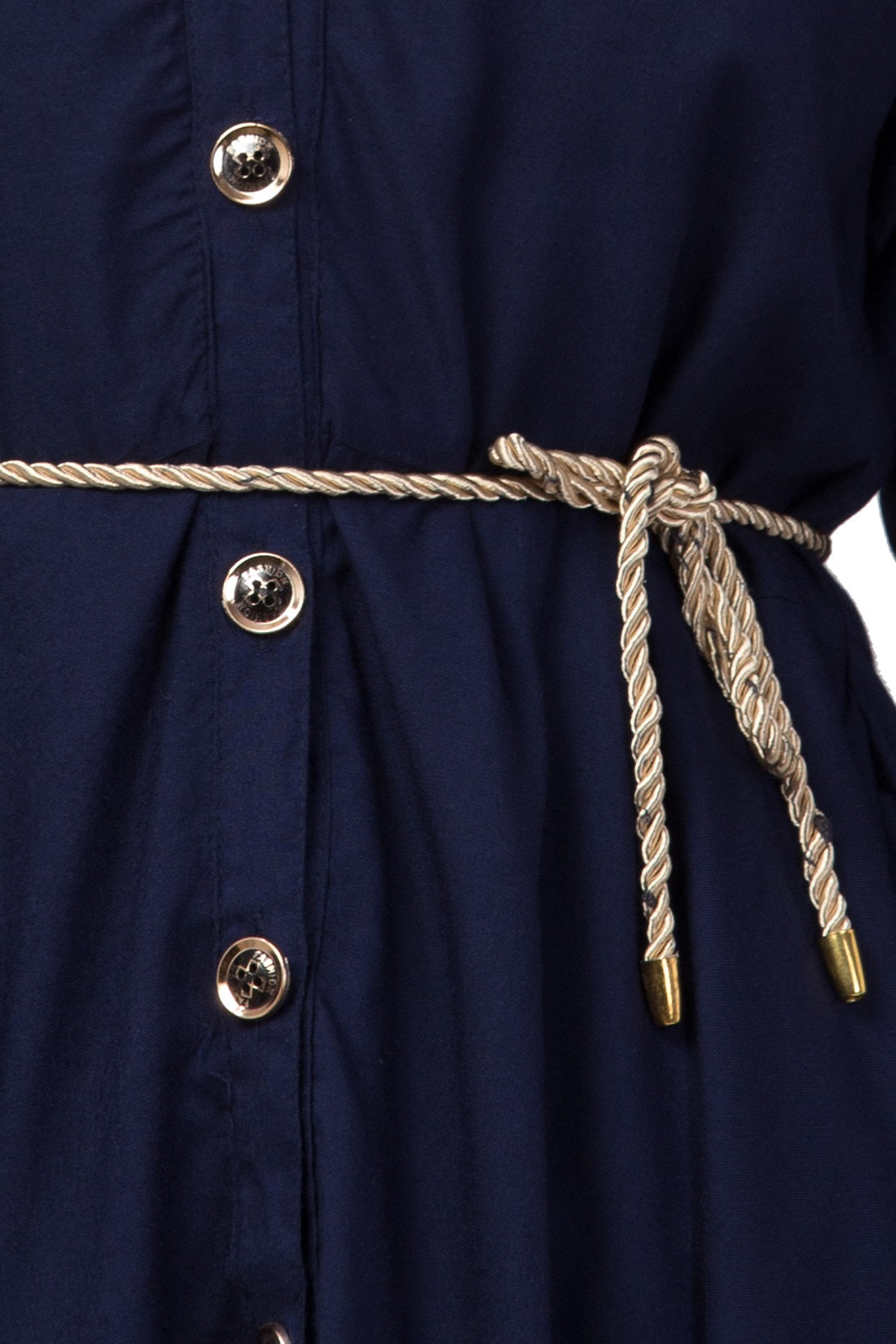 PAVONINE Navy Blue Color High-Low Midi For Girls - Distacart