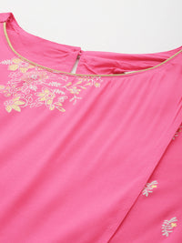 Thumbnail for Biba Ethnic Motifs Printed Layered Fusion Kurta - Distacart