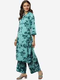Thumbnail for Biba Women Floral Printed Kurta with Palazzos - Distacart