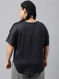 Thumbnail for MKH Plus Size Drop Shoulder Sleeves Dri FIT Relaxed Fit Sports T-shirt - Distacart