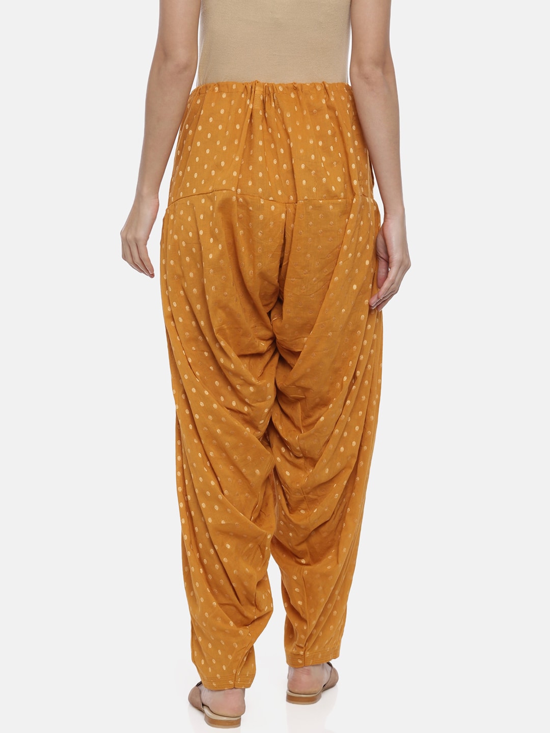 Souchii Tan Banarasi Thread Design Regular-Fit High-Rise Patiala - Distacart