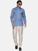 Thumbnail for Sethukrishna Men Blue Kurta with Pyjamas - Distacart