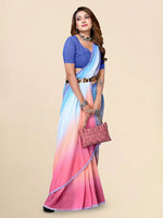 Thumbnail for Mitera Ombre Printed Pure Georgette Saree With Blouse Piece - Distacart