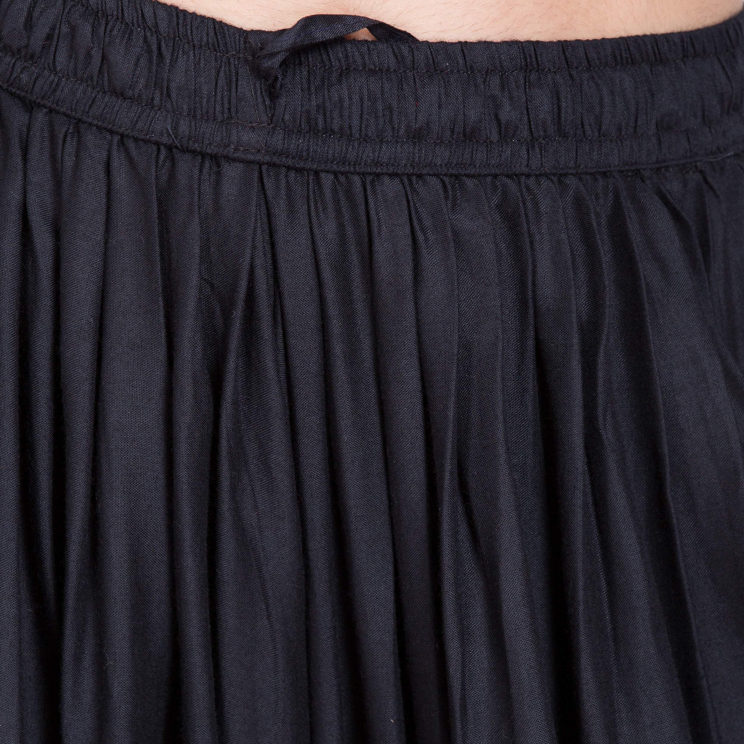 PAVONINE Black Color Solid Beetel Rayon Fabric Patiala For Women & Girls - Distacart