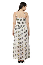 Thumbnail for PAVONINE Peach Color Flower Printed Lace Bottom Dress For Women - Distacart