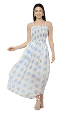 Thumbnail for PAVONINE Pink Color Flower Printed Lace Bottom Dress For Women - Distacart