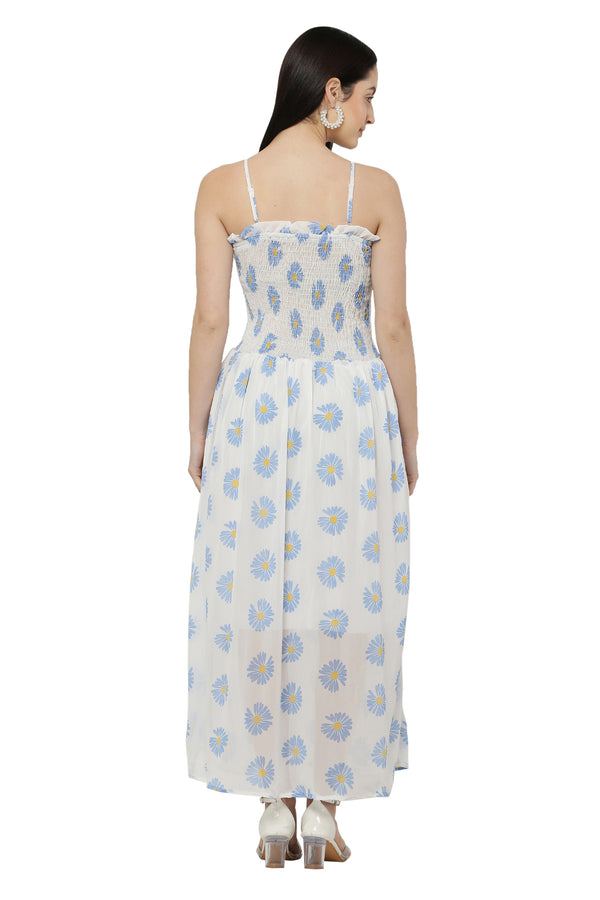 PAVONINE Pink Color Flower Printed Lace Bottom Dress For Women - Distacart