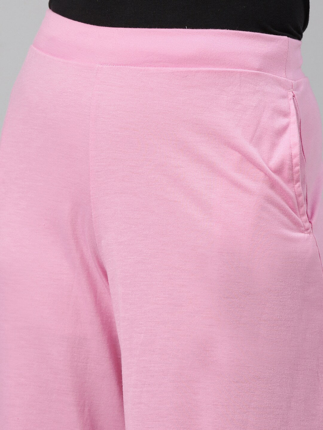 Souchii Women Pink Knitted Palazzos - Distacart