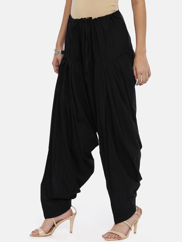 Souchii Black Solid Patiala - Distacart