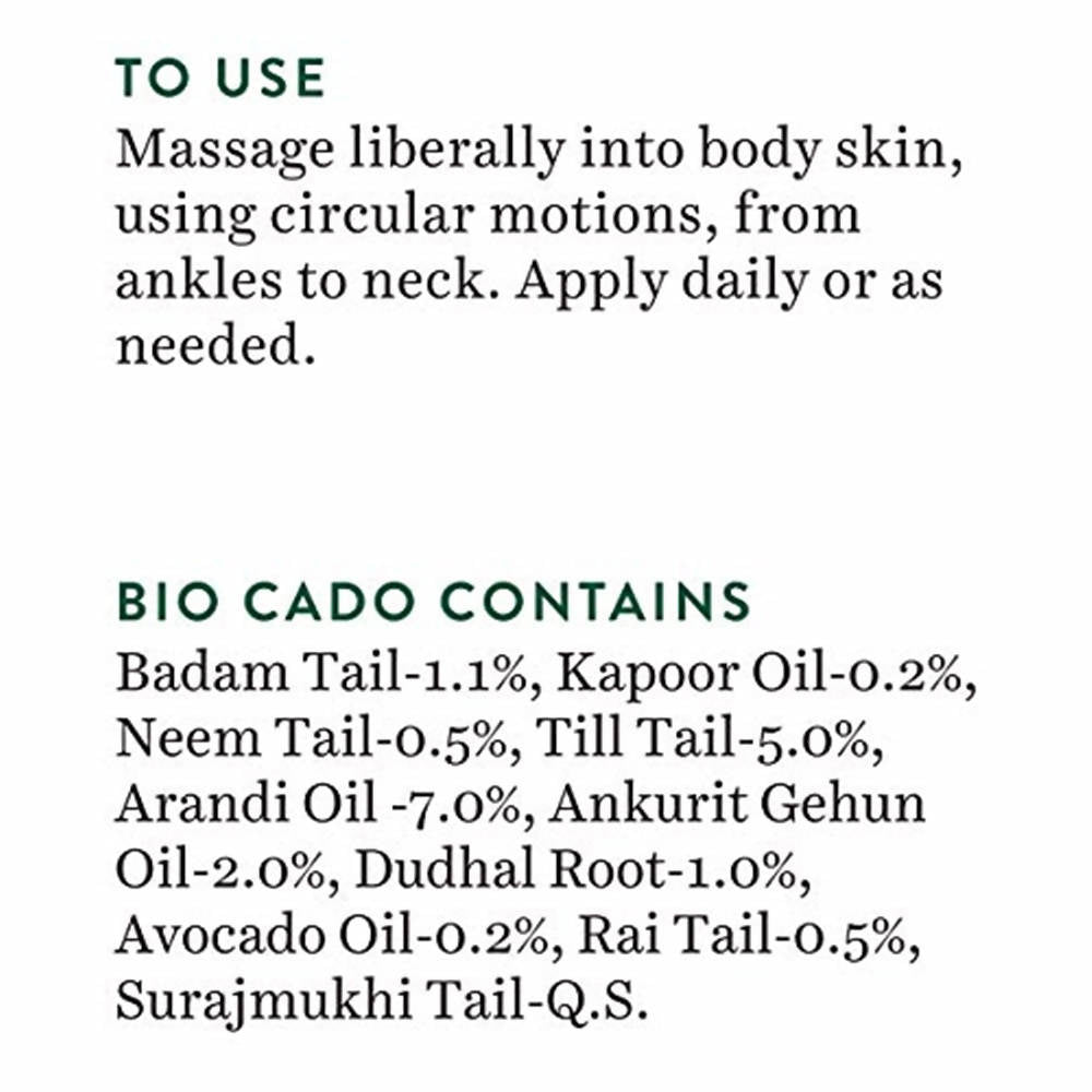 Biotique Advanced Ayurveda Bio Avocado Stress Relief Body Massage OilBiotique Advanced Ayurveda Bio Avocado Stress Relief Body Massage Oil Uses