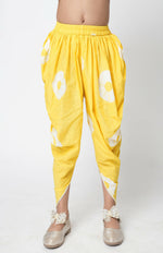 Thumbnail for Lil Drama Marigold Magic Girls Orange Embroidered Kurta With Dhoti Set - Distacart