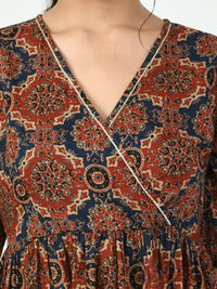 Thumbnail for Myshka Women's Multi Empire Printed Dress - Distacart