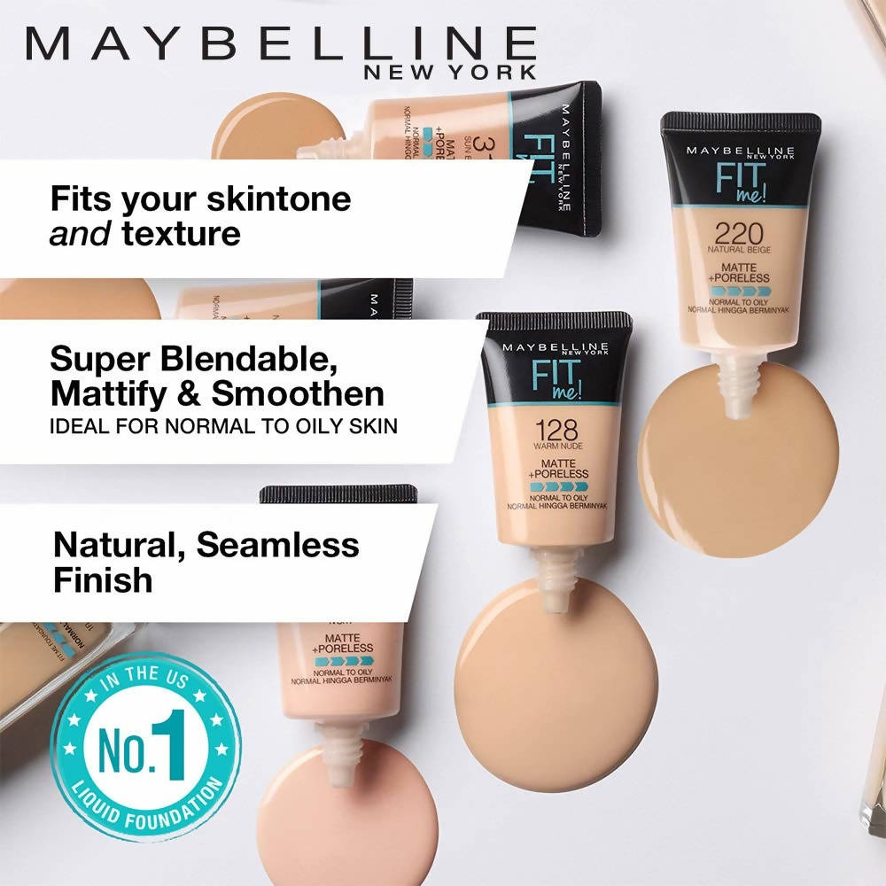 Maybelline New York Fit Me Matte + Poreless Liquid Foundation Tube -115 Ivory (18 Ml) - Distacart