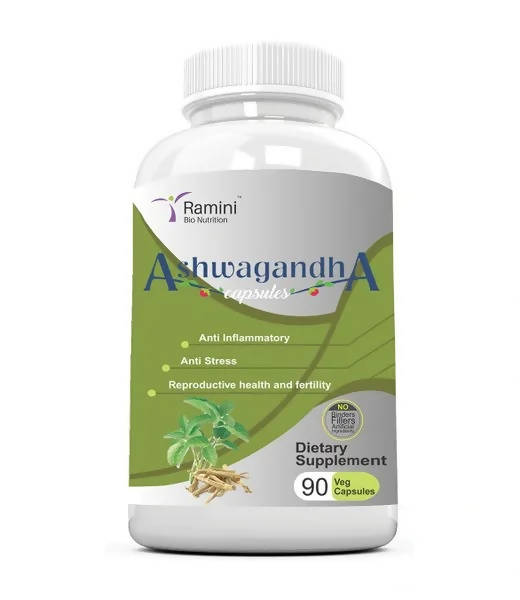 Ramini Bio Nutrition Ashwagandha 500mg Veg Capsules - Distacart