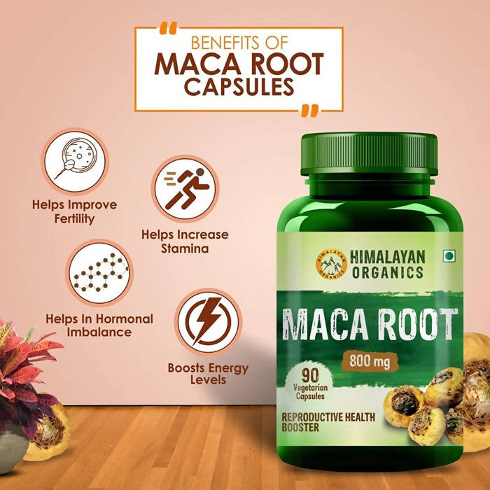 Himalayan Organics Maca Root 800 mg, 90 Capsules