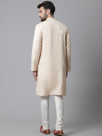 Thumbnail for Even Apparels Brown Pure Cotton Kurta With Band Collar - Distacart