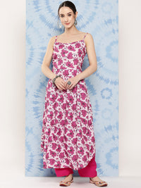 Thumbnail for InWeave Women's Pink Fuchsia Japanese Art Strappy Set - Distacart