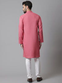 Thumbnail for Even Apparels Rust Pure Cotton Kurta With Band Collar - Distacart
