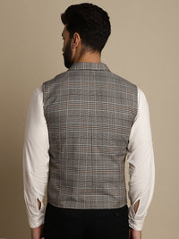 Thumbnail for Even Apparels Men's Brown Waistcoat with Notched Lapel - Distacart