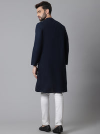 Thumbnail for Even Apparels Blue Sherwani Kurta With Asymetrical Cut - Distacart