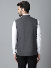 Thumbnail for Even Apparels Men's Grey Pure Wool Nehru Jacket - Distacart