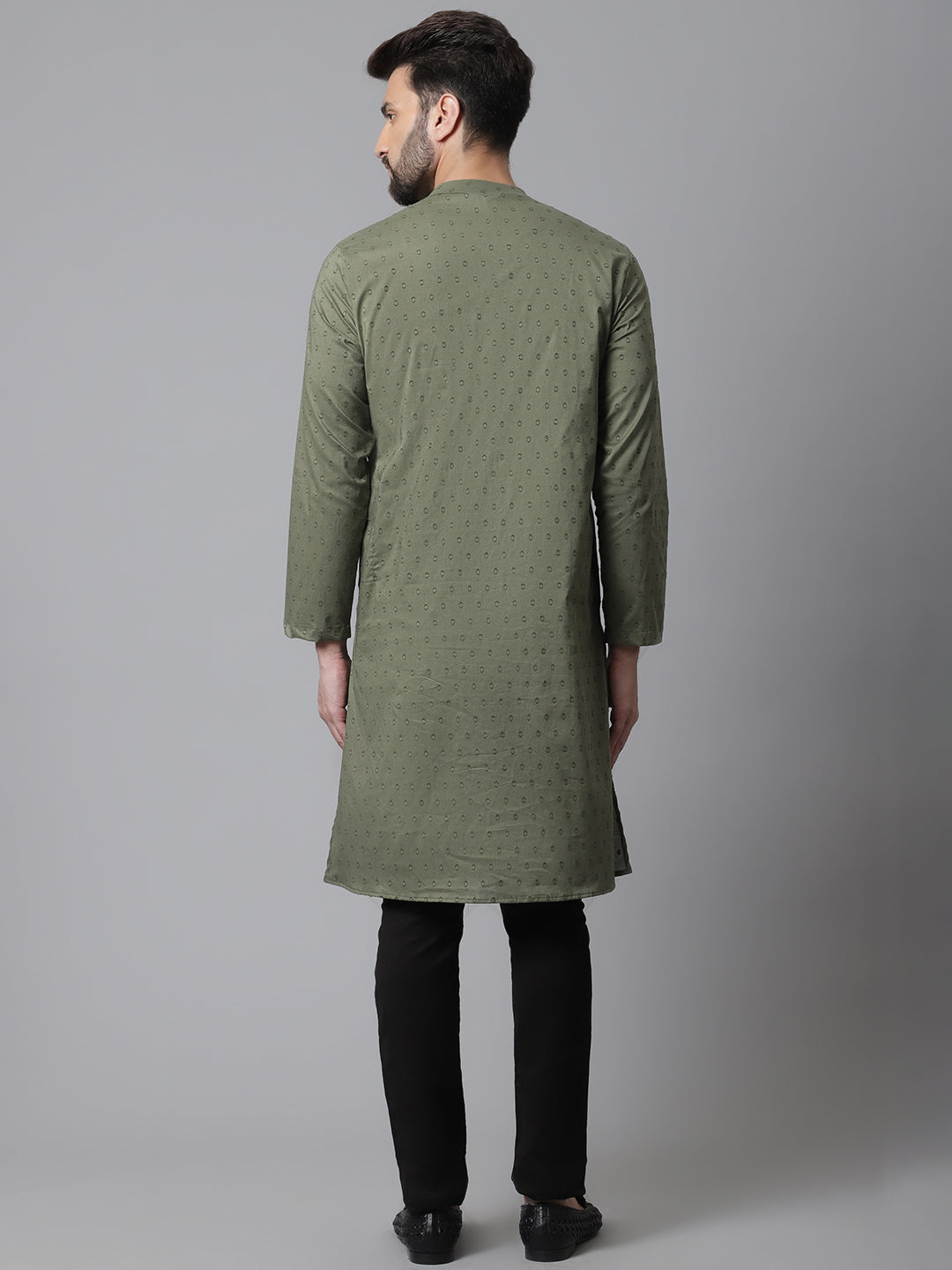 Even Apparels Green Sherwani Kurta With Asymetrical Cut - Distacart