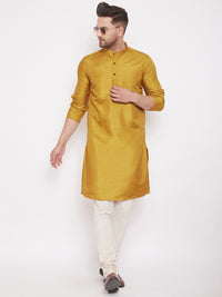 Thumbnail for Even Apparels Beige Pure Cotton Kurta With Band Collar - Distacart