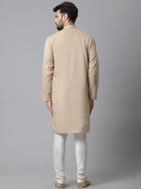 Thumbnail for Even Apparels Beige Solid Kurta With Band Collar - Distacart