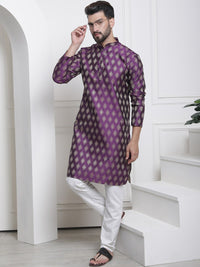 Thumbnail for Sojanya Ethnic Motifs Woven Design Jacquard Regular Kurta - Distacart