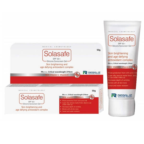 Regaliz Solasafe SPF 50+ Silicone Sunscreen Gel - Distacart
