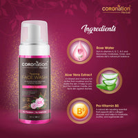 Thumbnail for Coronation Herbal Pink Rose Foaming Face Wash - Distacart